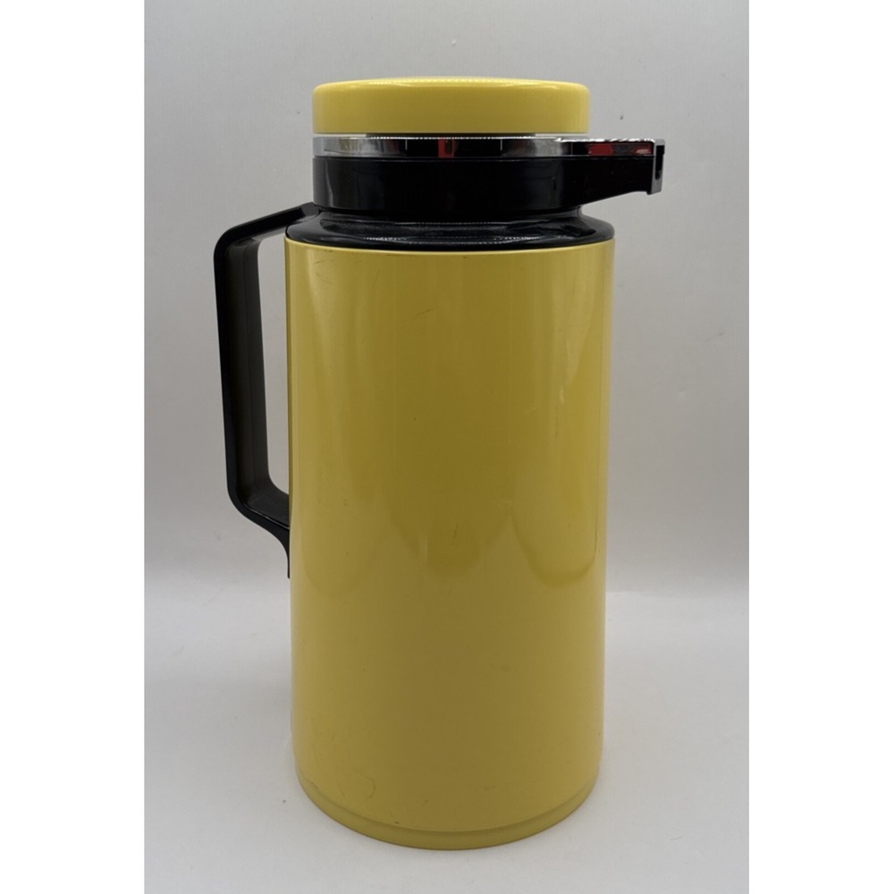 Thermique 1 Liter Crown Corning Coffee Thermal Server Made Japan Yellow